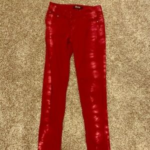 Burgundy Tie Dye Pants